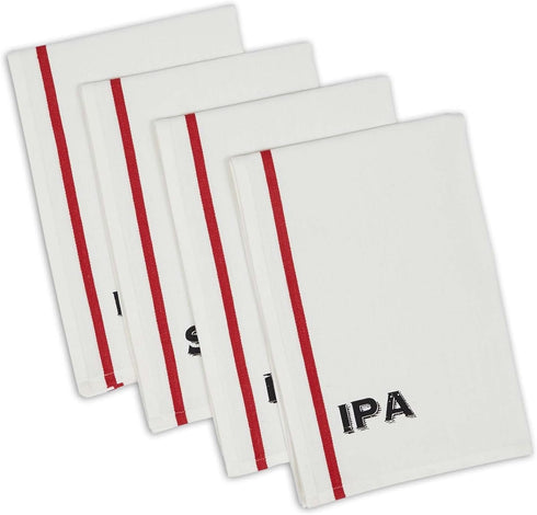 DII Assorted Print Dishtowel Set, 18x28, Beer Pub, 4 Count...