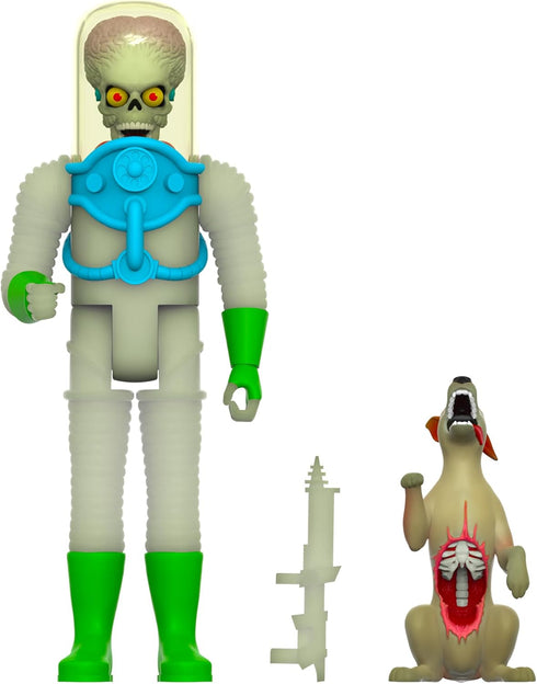 Super7 Mars Attacks Martian Destroying a Dog (Glow) - 3.75" Mars Attacks Action Figure with Accessory Vintage Collectibles and Retro Toys...