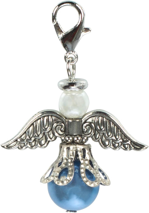 An Angel For The Bride Something Blue and Silver Tone 1 x 1 Zinc Metal Bouquet Charm...