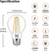 KEIVO 12V LED Bulb, 60 Watt Equivalent, 12-24V AC/DC, Soft White 2700K, 6W 800lm, E26 Base, A19 Low Voltage Edison Filament Bulbs for Off-Grid Sol...