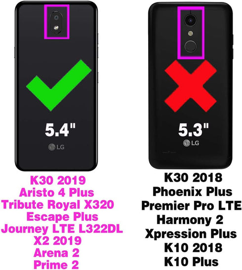 Asuwish Phone Case for LG Aristo 4/Astro 4+ Plus/Tribute Royal X320/Escape Plus/Journey LTE L322DL/K30 2019/Arena 2/X2/Prime 2 with Screen Protect...