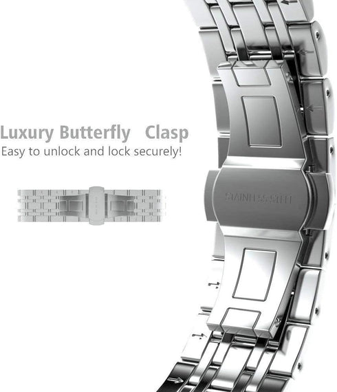 Band Replacement for Apple watch 41mm Series 7 8 9 40mm Series 6 5 4 SE 38mm Sereis 3 iWatch iPhone Watch Band Stainless Steel Metal 2 Tones for W...