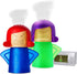 Abnaok Microwave Cleaner, 2 PCS Angry Mama Microwave Cleaner Microwave Oven Steam Cleaner Easily Clean in Minutes Cleans Add Vinegar and Water for...