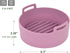 jNE Premium Air Fryer Silicone Pot, Bowl, Basket | Food Safe Air Fryers Oven Accessories | Easy to Clean | Replacement of Parchment Liners | 6.3 i...