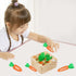 Wooden Toys for 1 2 3 Year Old Baby Boys and Girls, Montessori Toy Carrot Harvest Game Shape & Sorting Matching Puzzle, Educational Developmental ...