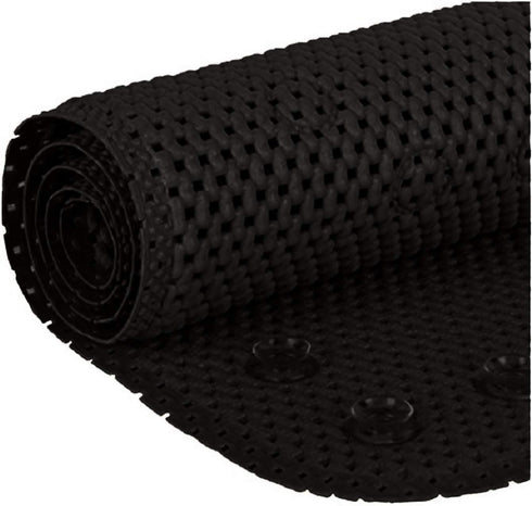 Deluxe Bathtub Mat Non Slip, Soft Foam Bath Mats for Bathroom Tub, Bathtub Mat with Drain Holes, Suction Cups- 36” X 17” - Black...