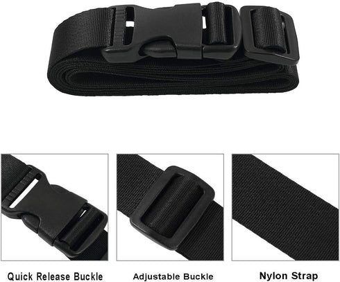Vigorport Utility Straps with Quick Release Buckle,Nylon Backpack Accessory Sleeping Bag Strap,1.25"*72" Adjustable for Hiking,Travel,Outdoor Spor...