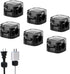 6 Pack Cord Organizer Holder, Cable Clips, Under Desk Cable Management, Hide or Organize Phone USB Charger Cable for Home,Office,Car,Desk,Nightsta...