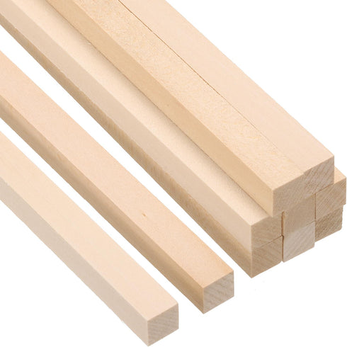 PATIKIL 3/8 Inch Dowel Rods Wood Sticks, 10 Pcs 6 Inch Long Square Wooden Dowels Unfinished Hardwood Sticks for Craft DIY Supplies...