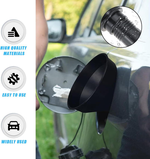 Wide Mouth Oil Funnel with Flexible Extension, Auto Nozzle Hose Funnel with Handle Removable Mesh Screen Filter, Funnel for Water Gas Coolant Tran...