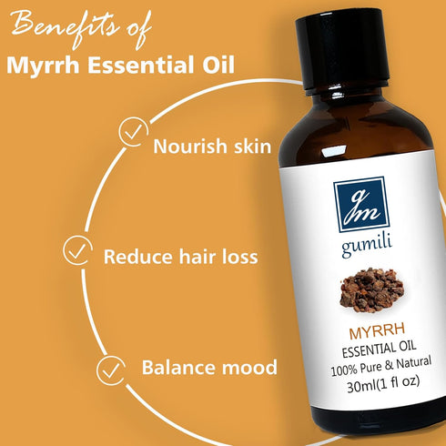 Frankincense and Myrrh Essential Oil, 100% Pure Undiluted Essential Oil for Skin, Hair, Aromatherapy - 1 oz (Pack of 2)...