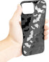 Matte Black Case compatible with - iPhone 12 Pro Max - 6.7 inch Protective TPU Rubber Cover Cute Bats Spooky Print Classy Bumper Non-Slip Lightwei...