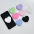 Cute Heart Shape Silicone Cover Expandable and Collapsible Mobile Phone Grip Stand Holder for Phone Tablet Cell Phone Accessory (Blue)...