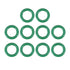 uxcell Fluorine Rubber O-Rings, 11mm OD 7mm ID 2mm Width FKM Seal Gasket for Machinery Plumbing, Green, Pack of 10...