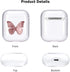 JOYLAND Clear Couple Case Cover for AirPod 1&2, Butterfly Case Crystal Clear Bright Transparent Glossy Smooth Anti-dust Flexible Protective Cover ...