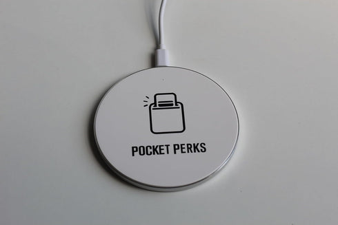 Ultra Slim Size (6mm) White Wireless Fast Charger. (Qi-Certified 10W for iPhone and Android)...