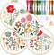 ORIGACH 4 Pack Flowers Embroidery Kits for Beginners, DIY Starter Hand Embroidery Kit with Floral and Plants Patterns and Instructions for Adults ...