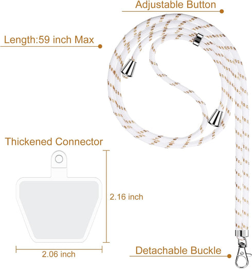 Weewooday 4 Pcs Universal Cell Phone Lanyard Around The Neck Phone Strap Crossbody with Patch for Most Mobile(Bright Color Series)...