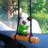 ZOSTLAND Cute Swing Ornament Car Auto Rear View Mirror Hanging Decoration Suspension Pendant Accessories Applicable to Car Truck Suv (Panda)...