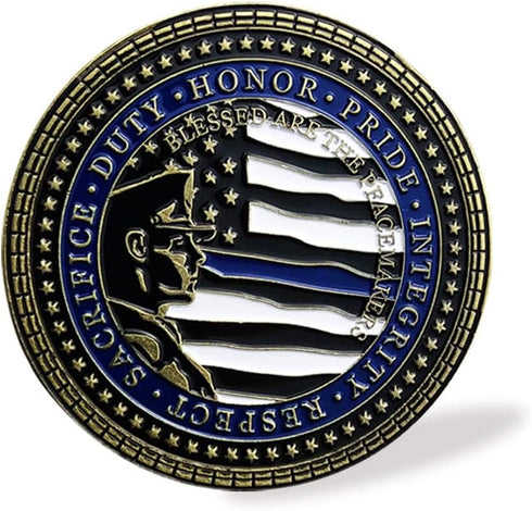 Police Challenge Coin Saint Michael Prayer Dog Tag Pendant Necklace...