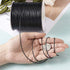 Craftdady 175 Yards 1.5mm Waxed Polyester Beading Cord String for Braided Macrame Bracelet Jewelry Making (Black)...