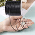 200 Yards 1.5mm Waxed Polyester Cord Thread Black Korean Braided Beading Cord Bracelet Necklace Wire Thread with Spool for Jewelry Craft Making Ma...