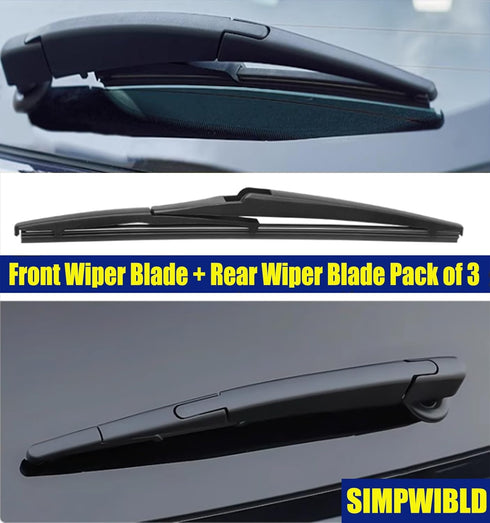3 Factory Wiper blades Replacement For 2007-2012 GMC Acadia/2007-2010 Saturn Outlook Original Equipment Replacement Windshield Wiper Blades Set 24...