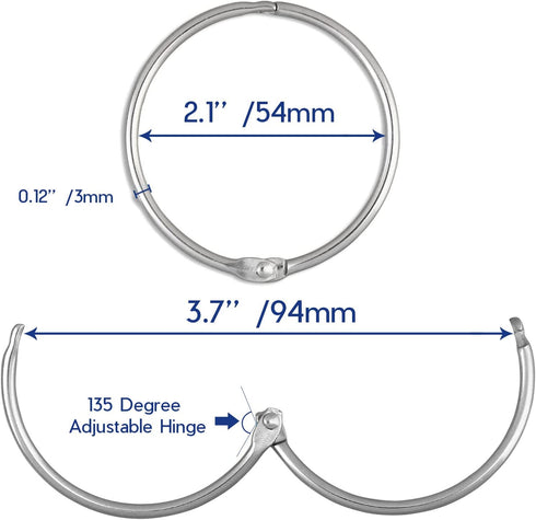 24 Pack Shower Curtain Rings,Rust Proof Shower Curtain Hooks for Bathroom,Circular Decorative Shower Curtain Rings and Hooks for Shower Rod,Metal ...