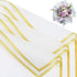 20 sheets waterproof bouquet wrappers, florist bouquets supplies, DIY crafts, gift wrap or gift box packaging, 22.8 by 22.8 inches(white-golden)...