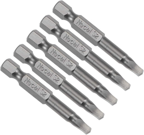 uxcell 5 Pcs SQ3 Magnetic Square Head Screwdriver Bits, 1/4 Inch Hex Shank 2-inch Length S2 Power Tools Square Drive Screwdriver...