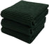 Dark Green Kitchen Hand Dish Towels: 100% Cotton Cloth Soft Cleaning Drying Absorbent Ribbed Terry Loop, Set of 3 Multipurpose for Everyday Use Ov...