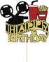 Film Cake Toppe Happy Birthday Sign Cake Topper for Film Projector Movie Night Camera Popcorn Theater Theme Bday Party Celerbrating Supplies (film...
