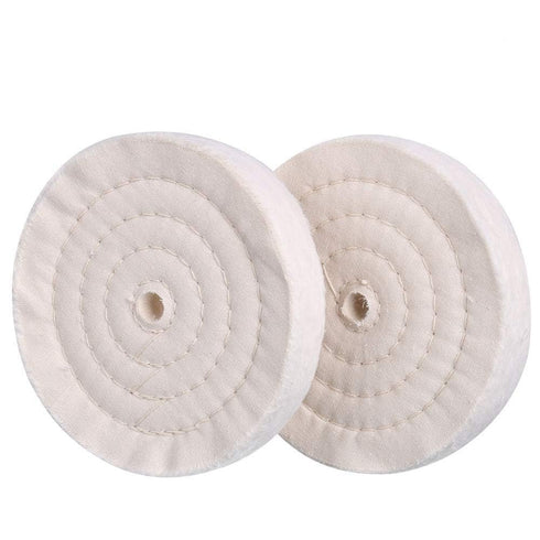 SCOTTCHEN Extra Thick Buffing Polishing Wheel 6 inch (70 Ply) for Bench Grinder Tool with 1/2" Arbor Hole 2 PCS...