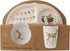Bamboo Toddler Dinnerware Set,5Pcs Kids Dinnerware Set,Bamboo Kids Plates and Bowls Set,Kids Dishes Dinnerware Sets with Plate,Bowl,Cup,Fork and S...