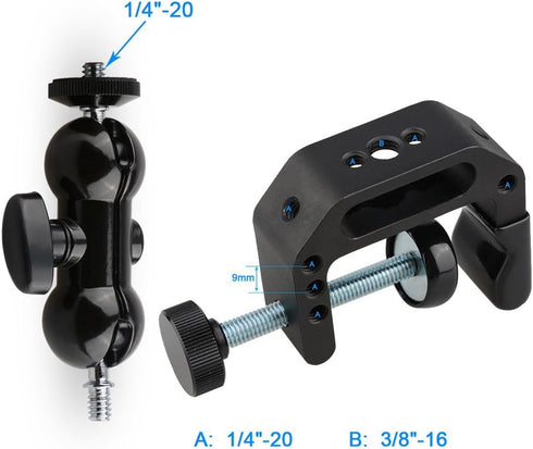 CAMVATE Camera Clamp Mount for DSLR Camera Led Video Light and Binoculars Holder Mount - 1122...