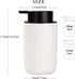 BosilunLife Foam Hand Soap Dispenser - White Ceramic Foaming Soap Dispenser for Bathroom 12oz Refillable Liquid Lotion Soap Dispenser with rust-pr...