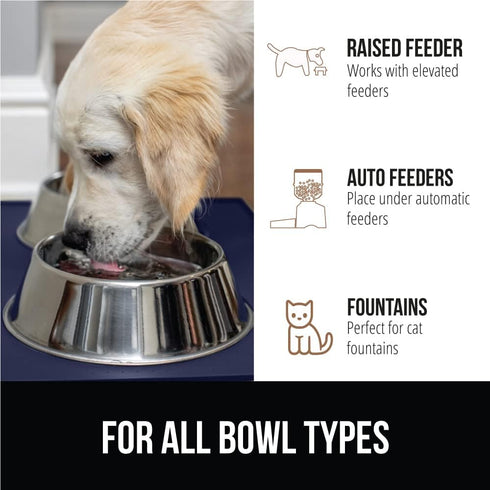 Gorilla Grip 100% Waterproof Raised Edge BPA Free Silicone Pet Feeding Mat, Dog Cat Food Mats Contain Spills Protects Floors, Placemats for Cats a...