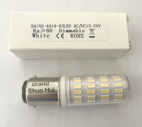 B15 B15D 12V-24V Light Bulb B15d Bayonet Double Contact 5W Cool White 6000K 40W Equivalent for Lighting Pack of 2...