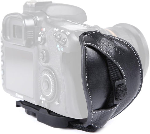 Movo Photo HSG-6 Premium Alternative Leather Padded Secure Camera Hand Strap for Canon EOS, Nikon, Sony, Olympus, Pentax, Panasonic DSLR and Mirro...