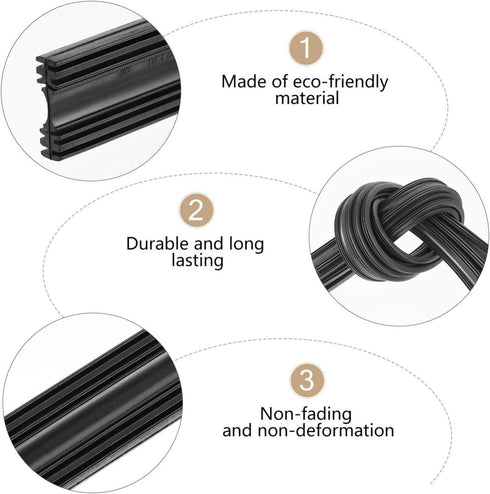 25 Inch 10Pcs Windshield Wiper Refills Replacement - Automotive Replacement Windshield Wiper Blades Refill Strips - Windscreen Boneless Wiper blad...