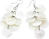 AeraVida Enchanting Cluster of White Kabibe Shell Circles Handcrafted Dangle Earrings, 1.22x2.83 in...