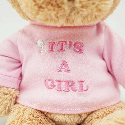 GUND It’s a Girl T-Shirt Teddy Bear Stuffed Animal Plush in Pink, 12” , Tan...