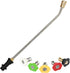 Pressure Washer Extension Wand - Sprayer Lance Extension with 5 Spray Nozzles, Angled Extension Wand for Car Washer, High Pressure Washer Gutter R...