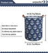 Kids Hamper,Collapsible Laundry Baskets,Waterproof Storage Baskets with Leather Handle,Nautical Decor,Toy Organizer (Navy Blue Anchor)...