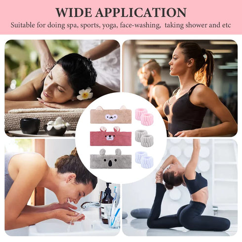 9 Pack Spa Headband for Washing Face, Women Makeup Headbands for Skincare, Makeup Removal, Face Wash, Yoga, Shower Hair Accessory, Spa Headband an...