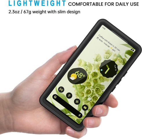 Lanhiem for Google Pixel 6 Case, IP68 Waterproof Dustproof with Built-in Screen Protector, Heavy Duty Full Body Protective Phone Case for Pixel 6,...