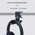 Headphone Stand Headset Holder Earphone Stand with Supporting Bar Flexible Headrest for All Headphones Size (Desk Clip Style, Black)...