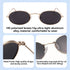 Dollger Oval Sunglasses for Women Vintage Metal Frame Glasses Anti Reflective Retro Eyeglasses Unisex...