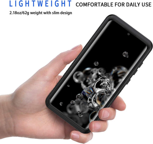 Lanhiem for Samsung Galaxy S20 Ultra Case, IP68 Waterproof Dustproof Case with Built-in Screen Protector, Heavy Duty Full Body Protective Phone Co...