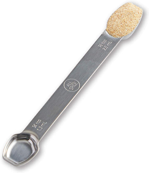 AllSpice Stainless Steel Double Sided Measuring Spoon- 1/2 Teaspoon and 1/4 Teaspoon...